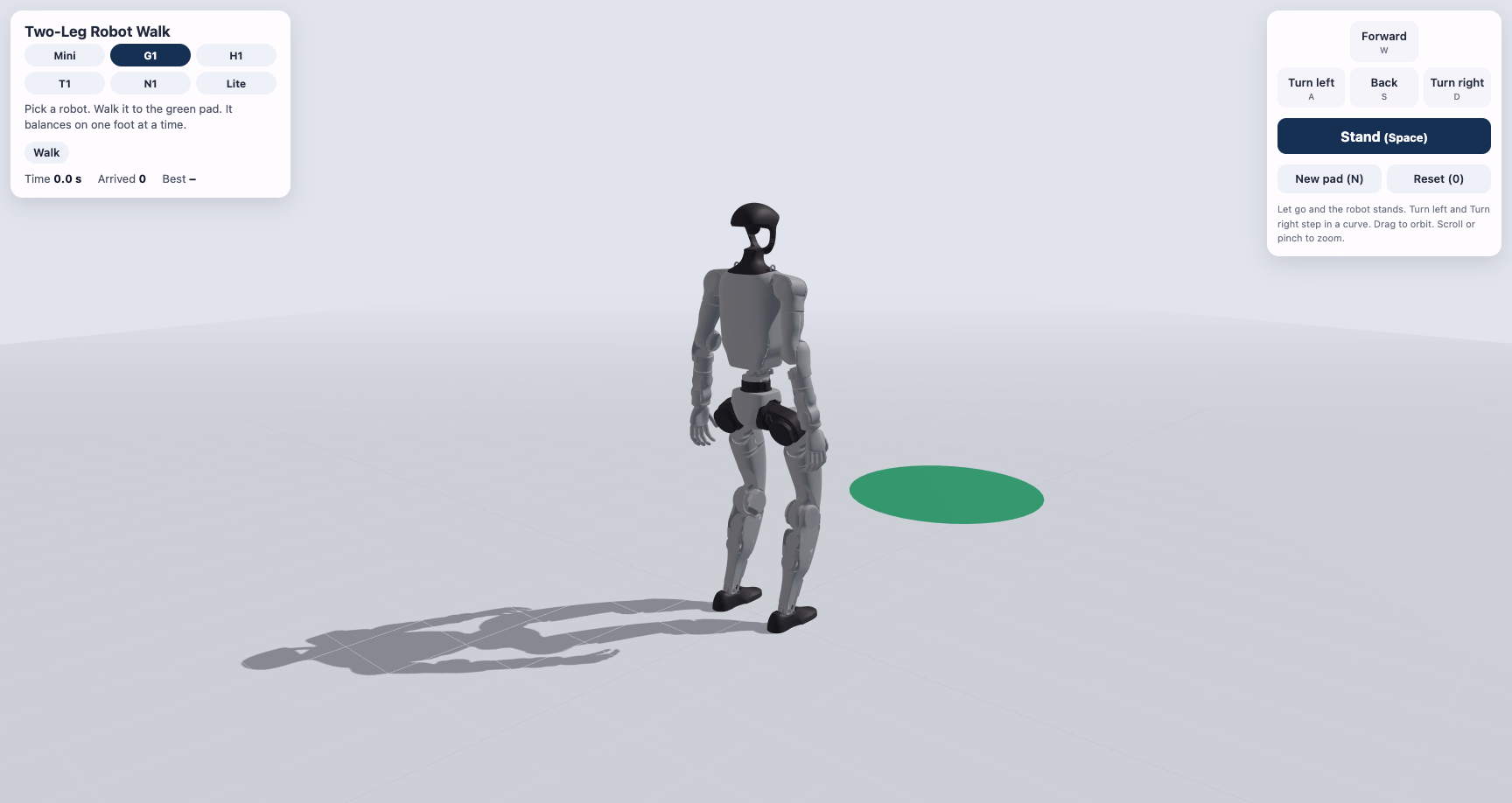 Two-Leg Robot Walk