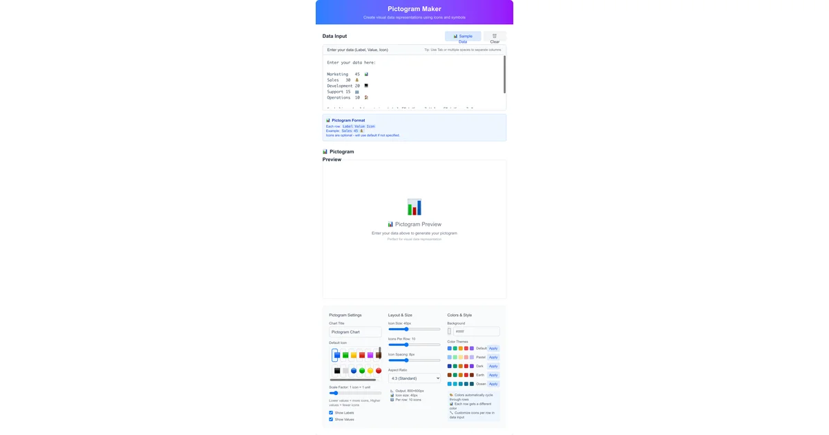 Pictogram Chart Maker - Create Visual Data Representations with Icons