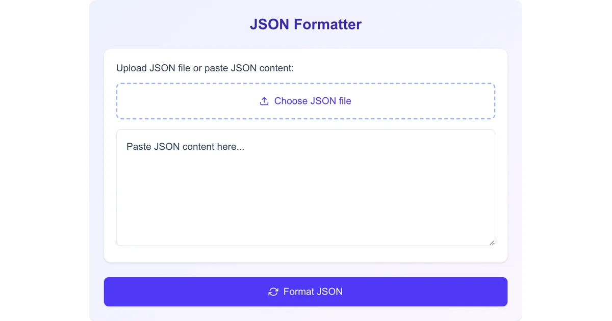 Free Online JSON Formatter & Validator