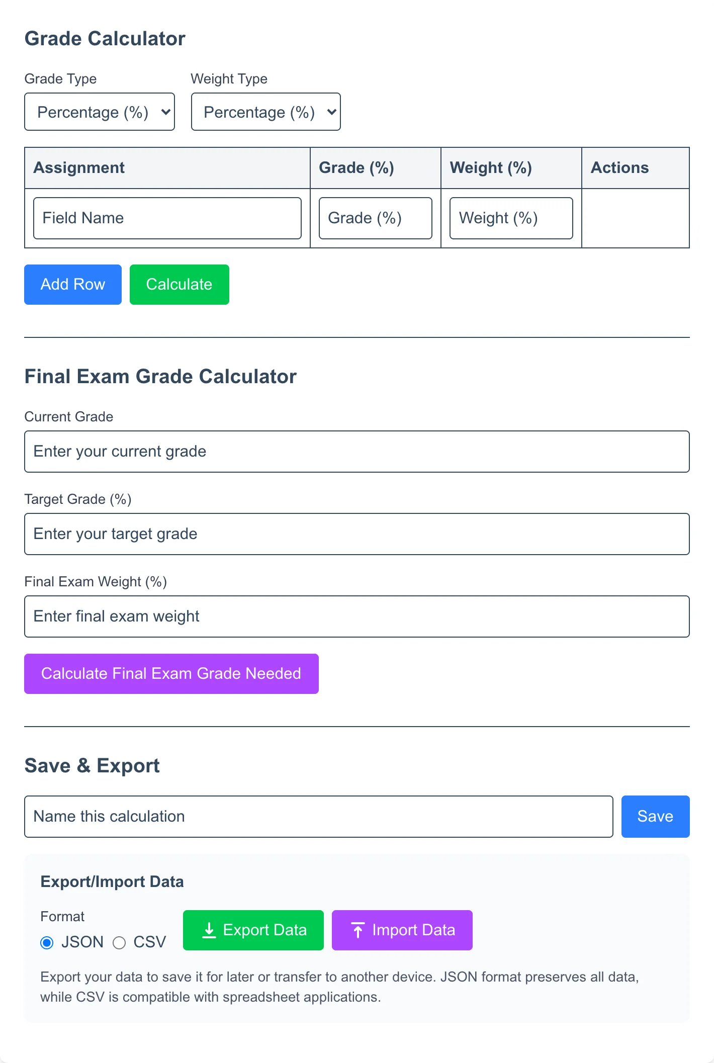 Grade Calculator
