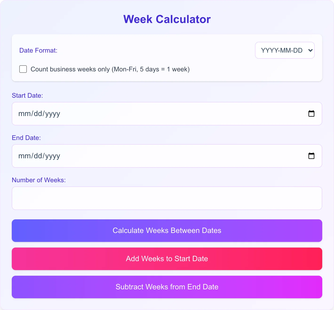 Week Calculator