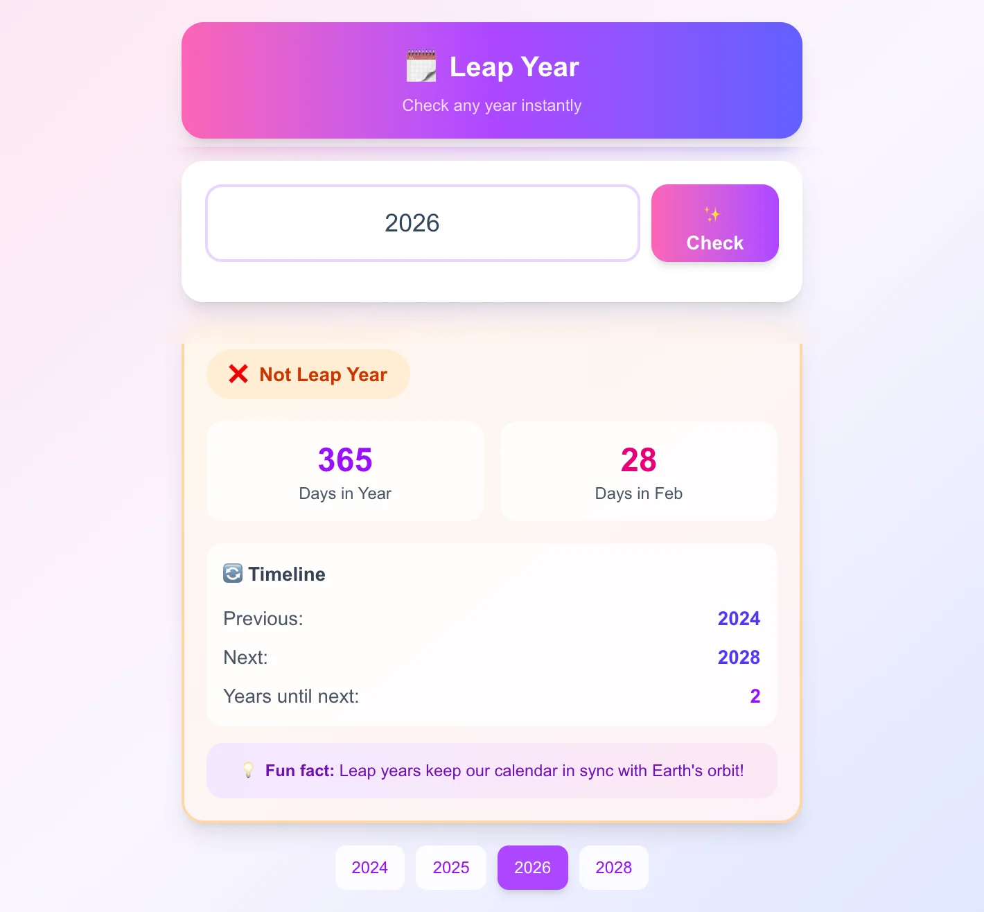 Leap Year Checker