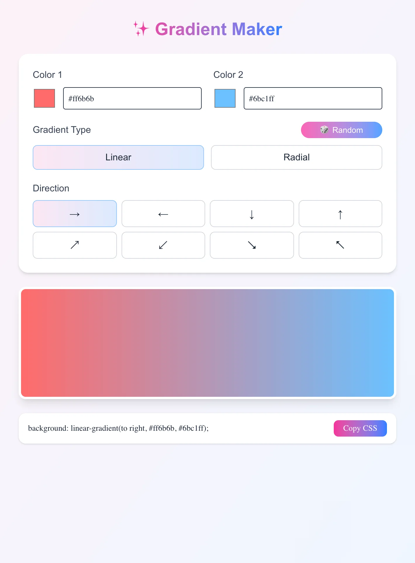 CSS Gradient Generator