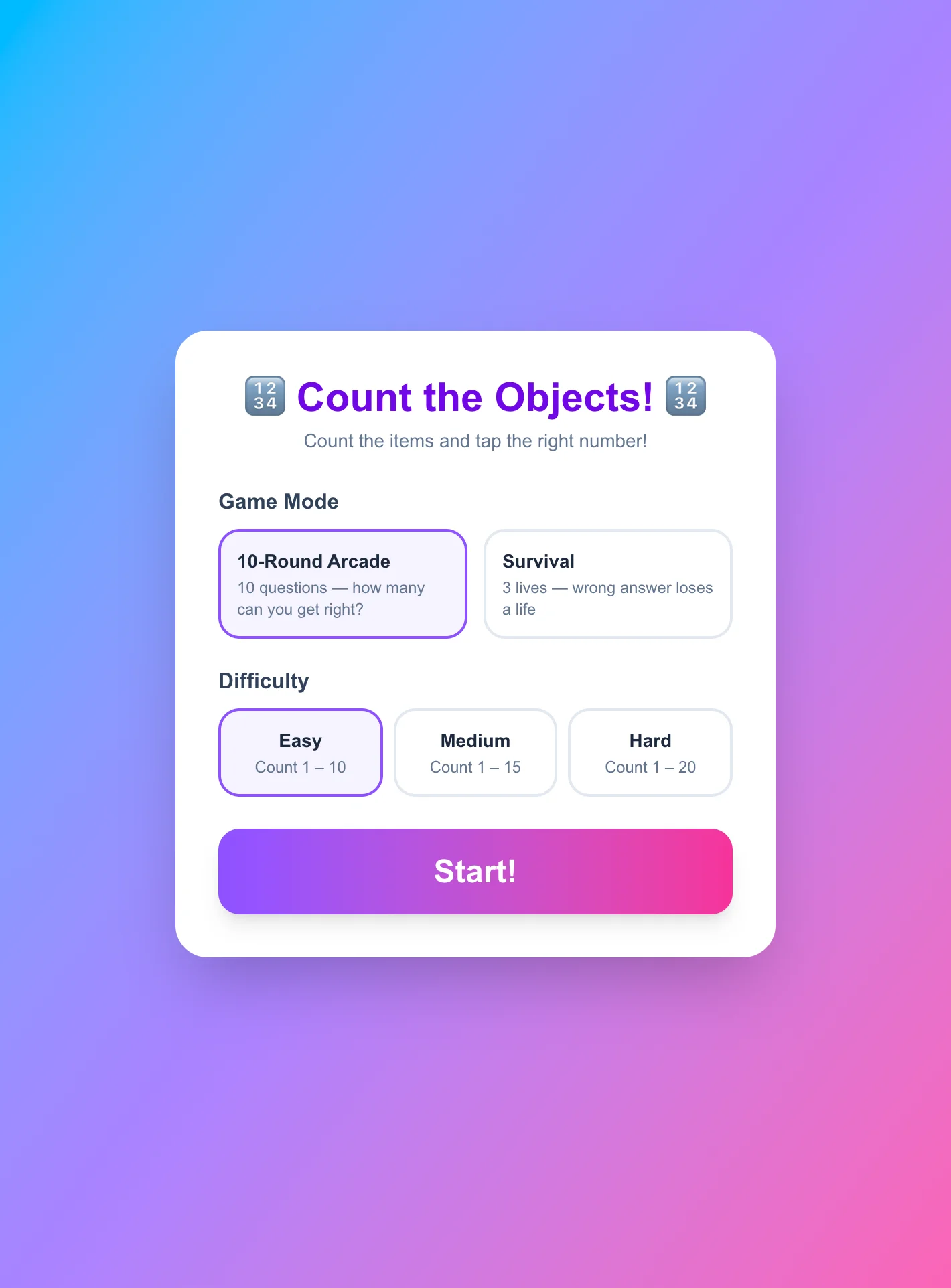 Count the Objects preview