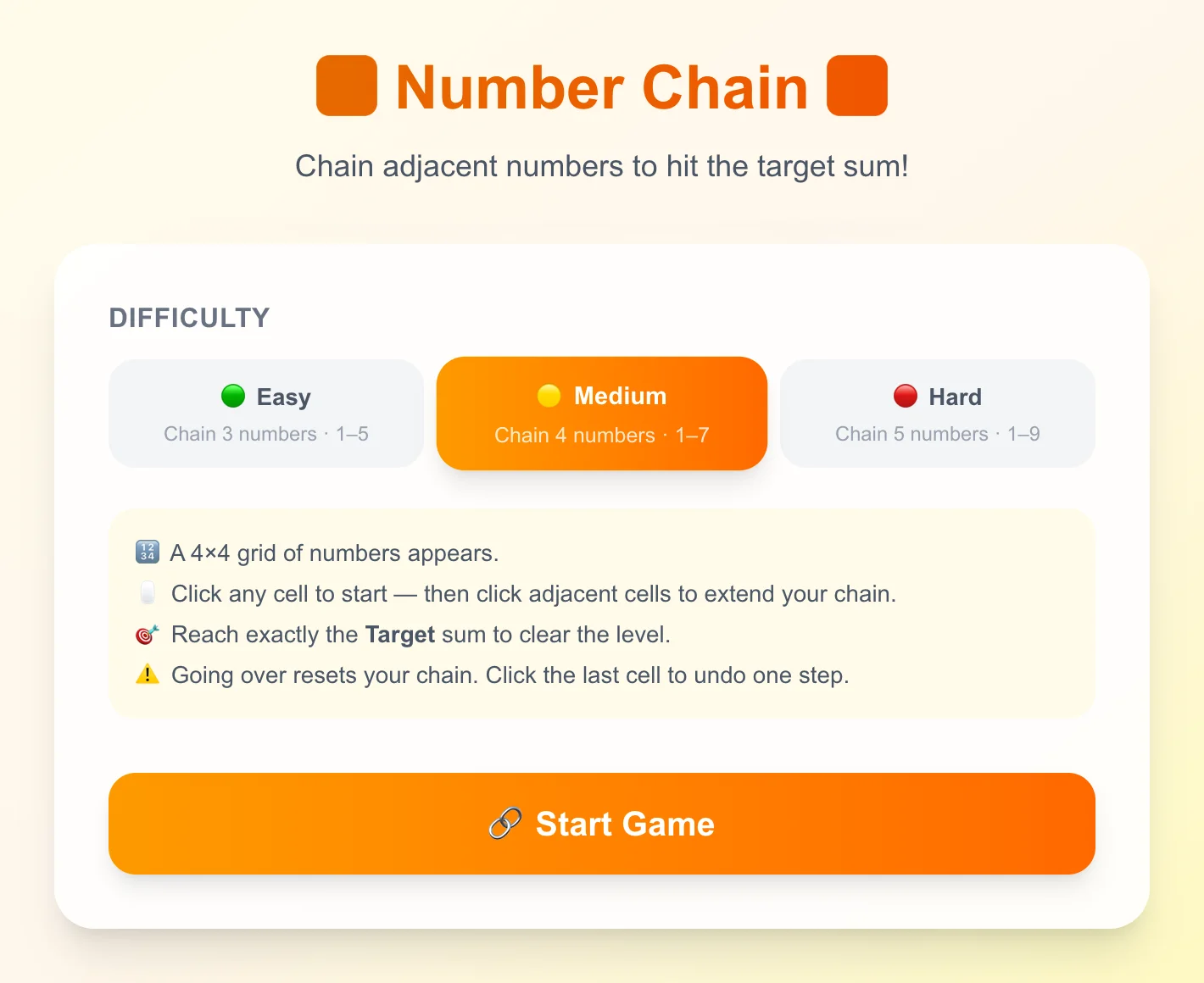 Number Chain