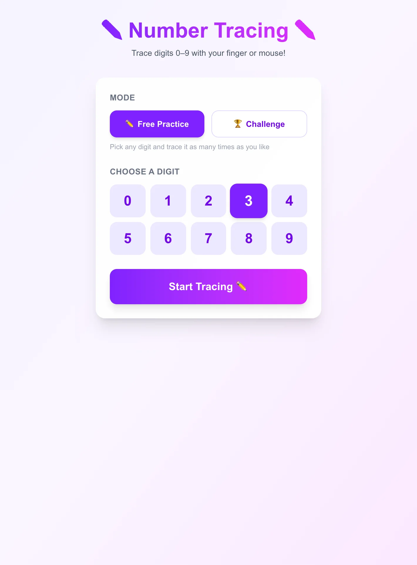 Number Tracing