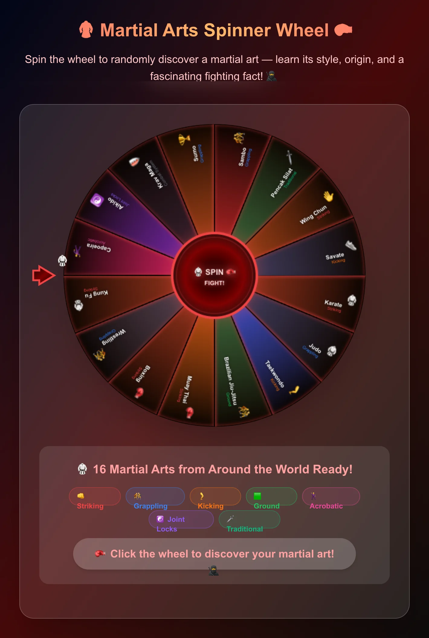 Martial Arts Spinner Wheel