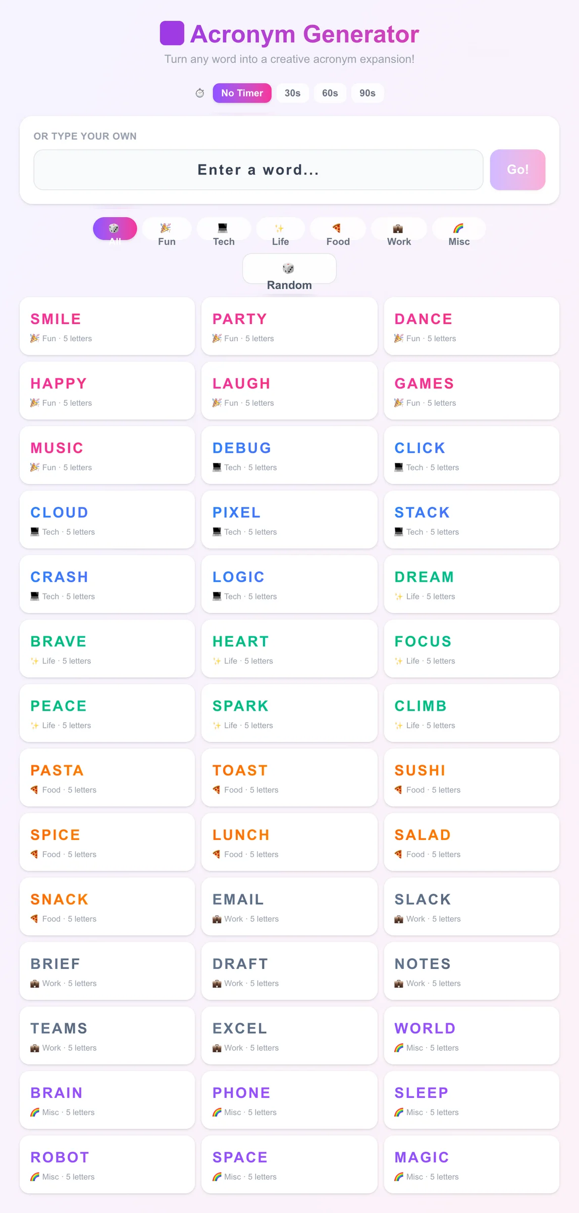 Acronym Generator
