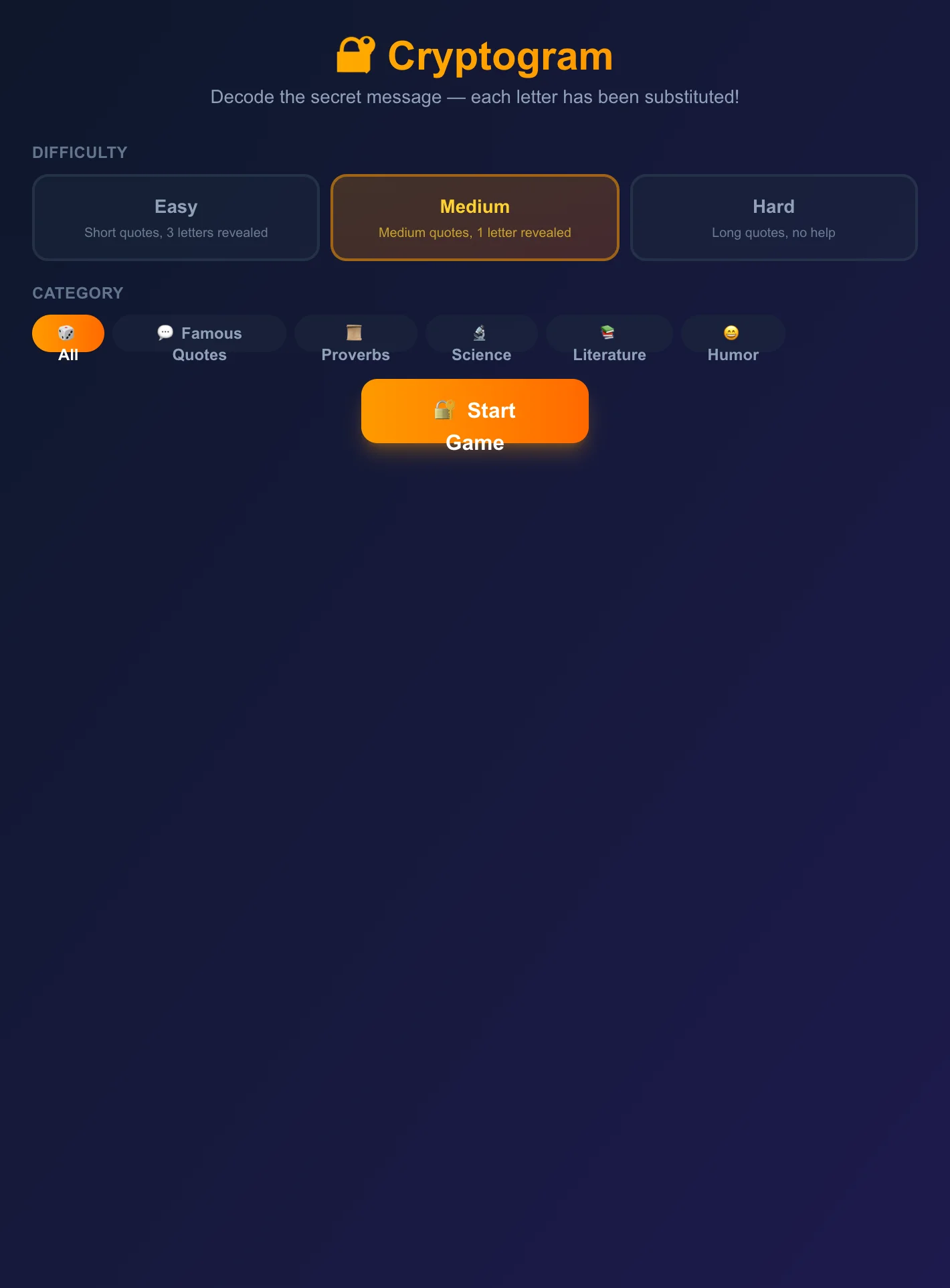 Cryptogram Puzzle – Decode Secret Messages by Cracking the Cipher
