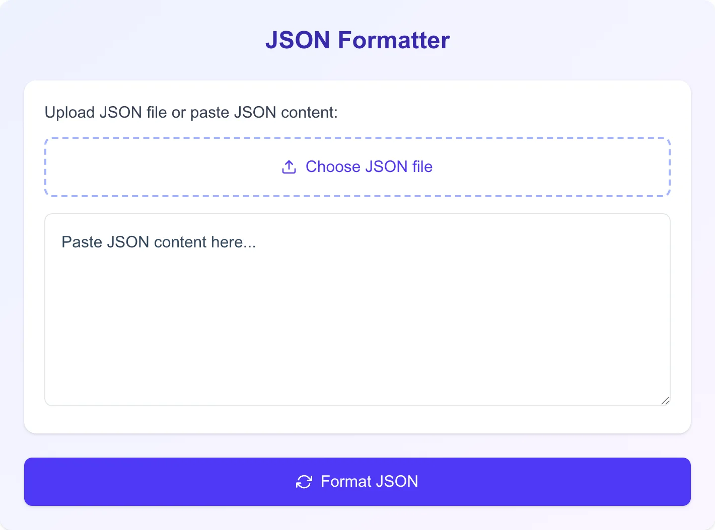 JSON Formatter & Validator