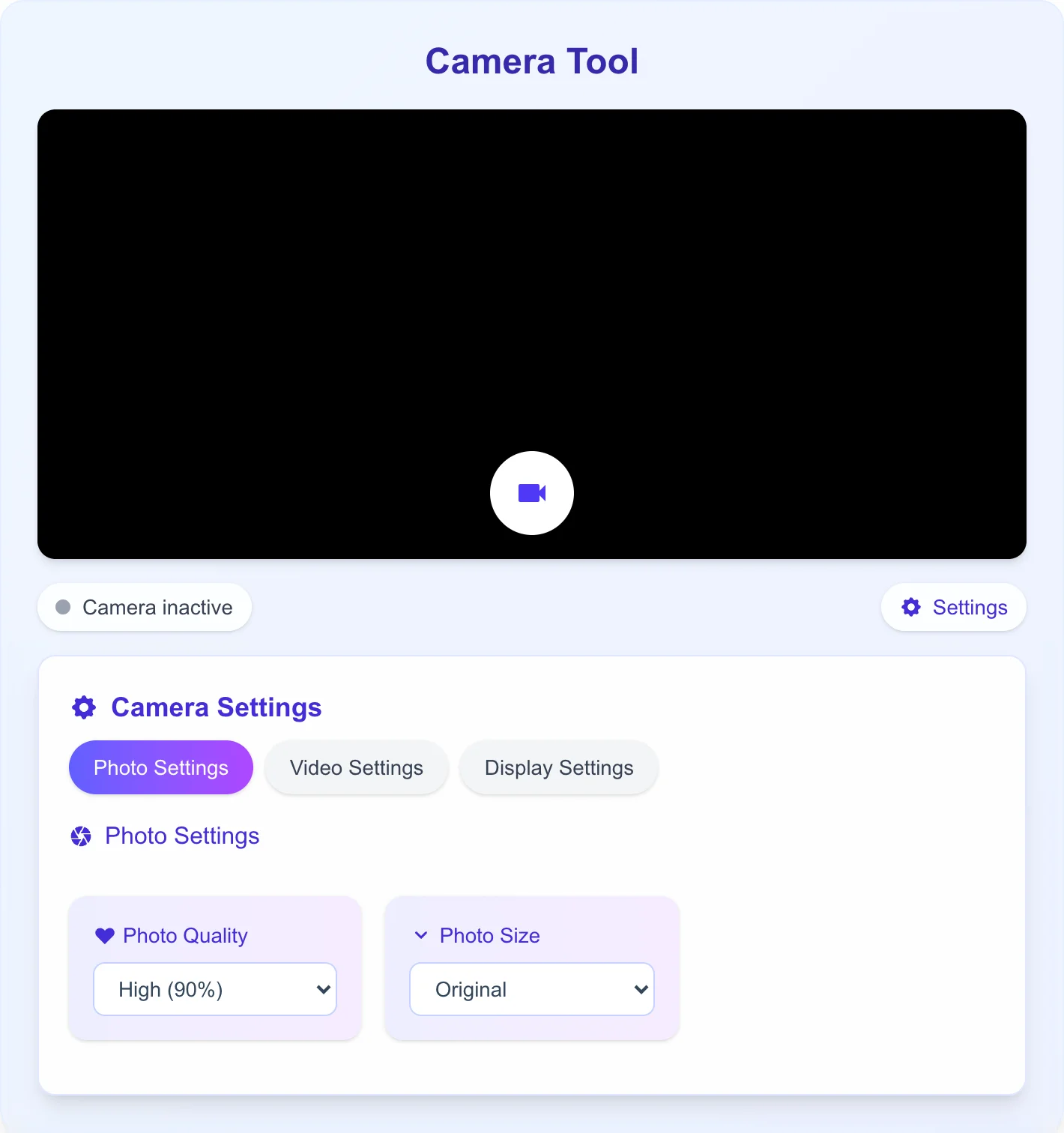 Camera Tool